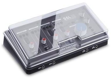 Decksaver Cover for Solid State Logic SSL 12 - Super-Durable Polycarbonate Protective lid in Smoked Clear Colour, Made in The UK - The Producers' Choice for Unbeatable Protection