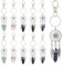 nbeads 10 Stück Traumfänger Schlüsselanhänger, Traumfänger-Anhänger mit Edelstein Charms Traumfänger Schlüsselanhänger Glückliche Dekoration für Tasche Home Hanging Ornaments Auto Anhänger