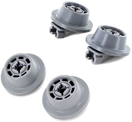 DEKAROX 4 x Korbrolle unten für Bosch Siemens 611475 00611475 für Unterkorb in Geschirrspüler wie iQ100 iQ300 iQ500 iQ700 Avantixx Maxx Logixx SilencePlus Serie 2 Serie 4 Serie 6 StudioLine Classixx