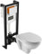 Jacob Delafon WC Suspendu sans Bride Patio + bâti-Support + abattant
