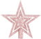 VEYLIN Christmas Tree Topper,20CM Gold Glittered Star Christmas Tree Topper Star Tree Topper for Christmas Tree Ornament(champagne)