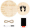 Holz Baby Ankündigungsschild, Rundes Holz Hallo Welt Baby Schild, Neugeborenen Willkommensschild, Wird mit Stempelkissen mit Baby Hand und Fußabdrücken Neugeborenen Foto Requisit Schild