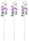 3 Stück Künstliche Maiglöckchen-Blumen, Seiden-Maiglöckchen-Blumen mit Stielen, Künstliche Convallaria Majalis, Künstliche Glocken-Orchideenblumen, Windspiel-Orchideen-Hochzeitsstrauß(Lila)