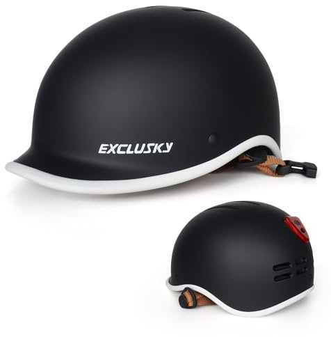 Ckorison Bike Helmet for Adults, Lightweight Breathable Bicycle Helmet with USB Rear Light Safety Certified EN1078 Cycling Helmet with Adjustable Dial Size 56-61cm