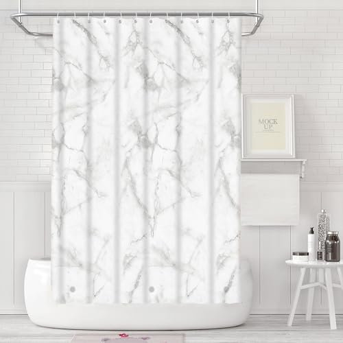 LUKDUNG Rideau de bain anti-moisissure - 180 x 180 cm - En tissu imperméable et lavable - En PEVA - Avec 12 anneaux de rideau de douche