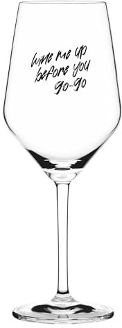 RITZENHOFF Sand & Soda 9500011 Verre à vin moderne avec inscription tendance Wine Me Up Before You Go-Go – Coffret cadeau – Fabriqué en Allemagne