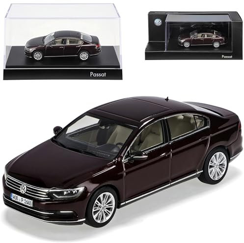 Volkwagen Passat B8 Limousine Dunkel Crimson Rot Metallic Ab 2014 1/43 Herpa Modell Auto mit individiuellem Wunschkennzeichen