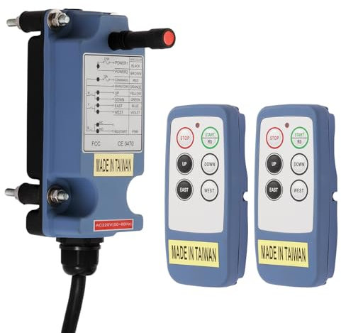 12V 24V 4 Kanäle Tasten Mini Drahtlose Kran Fernbedienung für Brückenkran Industrielle Elektrisch Hebezeug Winde Kippanhänger Funk 2 Sendern und Empfänger Saga L6