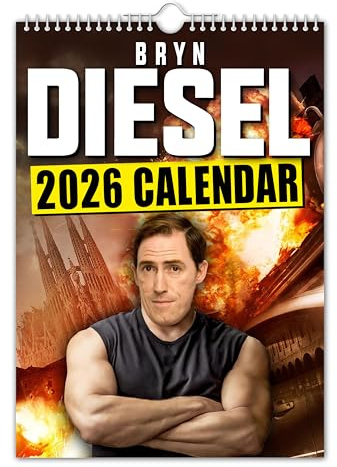 The Calendar King Bryn Diesel Jahresplaner Wandkalender 2025, A4