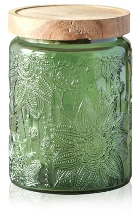kiss me Vintage Glass Jars with Lid, 700ml/24oz Airtight Colored Mason Jar Biscuit Tin Cookie Tea Coffee Sugar Canisters Candy Jar for Kitchen Counter, Pantry (1 pack-700ml) (1 pack-700ml)