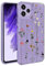 BEENTRYS Funda Flores Glitter para Xiaomi Redmi Note 12 Pro 5G,Brillante Bling Sparkle Floral Niñas Mujeres Flexible Silicona Suave TPU Antigolpes Carcasa para Xiaomi Redmi Note 12 Pro 5G(S204-Morado)