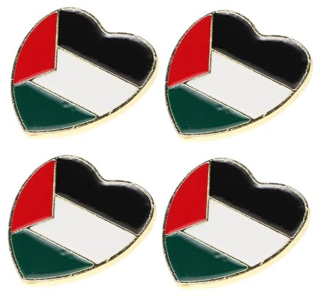 Holibanna Pin Bandera De Palestina Broches De Solapa De Aleación Dorada Para Hombres y Mujeres Para Fiestas y Eventos Patrióticos Set De 4 Unidades