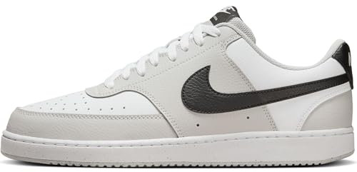 Nike Herren Court Vision Low Herrenschuh, Grey Fog/Black-White, 36.5 EU