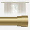BellaHills 2 Stücks 76-150 cm Gardinenstange mit Kappenknäufen mit Halterungen, 25 mm Durchmesser Gardinenstange Verstellbare Dekorative für Schlafzimmer, Wohnzimmer, Teleskop Gardinenstange, Gold