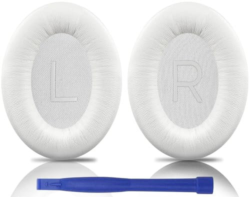 SOULWIT Lambskin Earpads Replacement for Bose QuietComfort 45 (QC45)/QuietComfort SE (QC SE)/New Quiet Comfort Wireless Over-Ear Headphones, Ear Pads Cushions with High Density Foam - Brilliant White