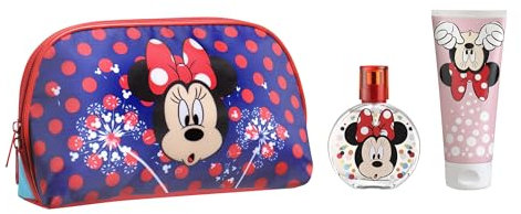 Trousse de toilette Disney Minnie Mouse pour enfants, comprend une eau de toilette (50 ml) et un gel douche (100 ml), végétalien et testé dermatologiquement pour Noël, un anniversaire ou pour le