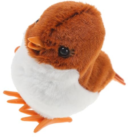 Yardwe Springendes Spatz- Mit Uhrwerk Tier Aufziehen Tier-aufziehspielzeug Für Party Zum Verschenken Spatz-partygeschenke Aufzieh Brown Plüsch