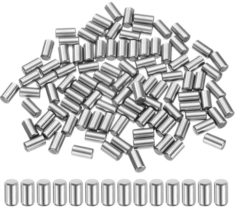 QUARKZMAN Zylinderstifte Rostfrei 3x8mm Spannstift, Silberton 100Stück | Passstift Metallstifte Metallstifte, Dübelstifte Bolzen Metall für DIY, Möbel, Bastelprojekte