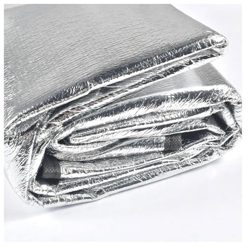 Alu-Isomatte, Schaumstoff-Campingmatte for Camping, Alufolien-Isoliermatte, Reflektormatte, Zeltmatte, Bodenmatte, 7 mm Dicke Faltbare Zeltmatte