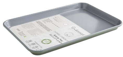 Cooksmart Signature 39cm Baking Tray, Carbon Steel, Green | PFOA-free non-stick coating, oven safe, dishwasher safe, durable construction, ideal for baking and roasting