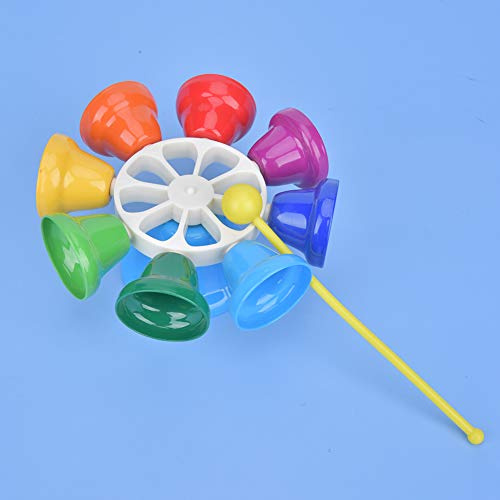 VGEBY 8-Noten-Musikglocke, Exquisites Lernspielzeug für Kinder, Handpercussion, für den Eltern-Kind-Musikunterricht, Metall + Kunststoffmaterial