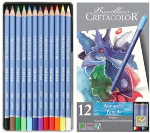 Farbstift Cretacolor Marino 12er Set wasservermalbar