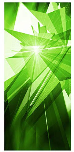 wandmotiv24 Türtapete Grüne Dynamik TT318 90x200cm Tapete Technik bunt Sound