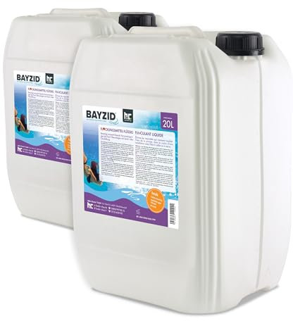 Höfer Chemie 2 x 20 L Pool Flockungsmittel flüssig BAYZID kristallklares Poolwasser - einfache Anwendung + hocheffektive Wirkung gegen Trübungen