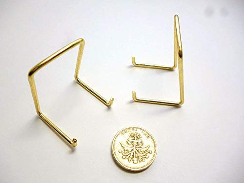 Wire Plate Stands - Brassed Finish - Size 0 38mm tall - pack of 10