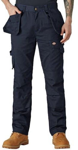 Dickies Men's Redhawk Pro Trousers Work Utility Pants, Navy Blue, 40W / 34L