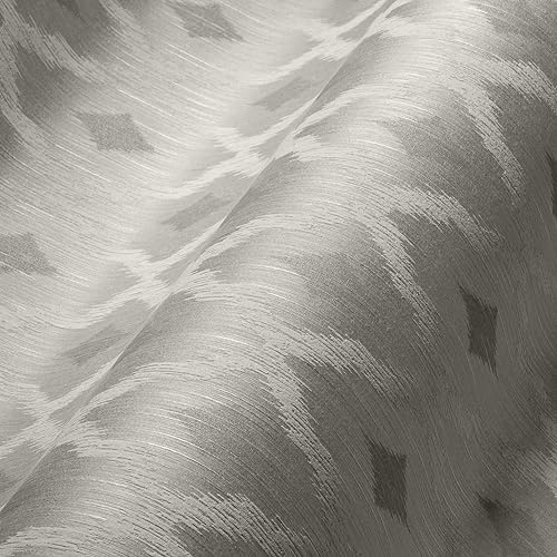 A.S. Création Architects Paper Textiltapete Tessuto 2 Tapete mit grafischen Ornamenten 10,05 m x 0,53 m beige creme Made in Germany 961972 96197-2