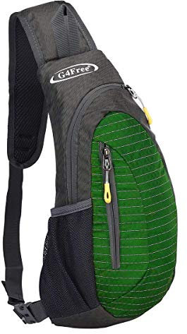 G4Free Leichte Brusttasche Sling Schulter Rucksäcke Nette Umhängetasche Dreieck Pack Rucksack zum Wandern Radfahren Reisen oder Multipurpose Tagepacks, Grün