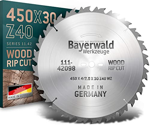 Bayerwald - Lama per sega circolare HM – Ø 450 mm x 4,0 mm x 30 mm | Denti alternati (40 denti)