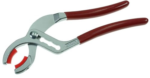 Dönges Siphonzange verchromt 240 mm, mit wechselbaren Kunststoffschonbacken | Connectorzange 4-fach verstellbar | 101520 | Armaturenschonzange, Rohrgreifzange, Syphongreifzange