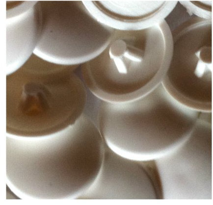 50 Stück Abdeckkappen für Kreuzschlitz PZ 3/13 Schrauben Weiß RAL 9010