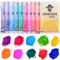 Ansxiy 9 Farben x je 100 g – Holi-Farbpulver, 9 natürliche Puder für Farbkämpfe, lustige Läufe, Sommerlager, Festivals, 5K Marathons, Gender Reveals, Partys, Spendenaktionen und Rangoli – (je 100 g)