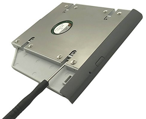 ULTRACADDY 2nd HDD SSD Hard Drive Caddy for Lenovo Ideapad 320 330 520 with Faceplate Gray