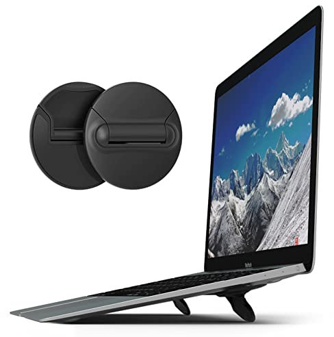 sincetop Supporto Portatile per Laptop, Mini Rialzato, Stand Raffreddante Pieghevole, Piedini per Tastiera, Supporto Regolabile Invisibile e Leggero per Notebook da 10-17 Pollici (Confezione da 2)
