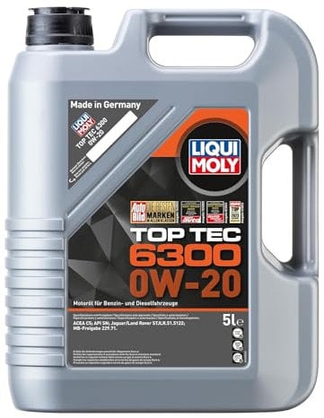 LIQUI MOLY Motoröl 0W-20 Top Tec Motor Öl ACEA C5 API SN 6300 5L