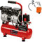 Einhell Kompressor TE-AC 6 Silent (550 W, max. 8 bar, 110 L/min Ansaugleistung, öl- und servicefreier Motor, 6 l-Tank, Manometer, Schnellkupplung, Sicherheitsventil, inkl. Einhell Druckluftset 3-tlg.)
