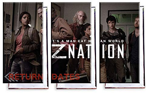 Unified Distribution Z Nation - Dreiteiler (120x80 cm) Kunstdruck auf Leinwand • erstklassige Druckqualität • Dekoration • Wandbild