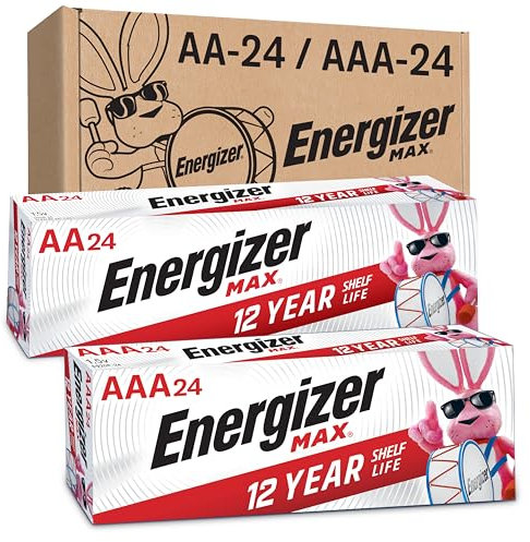 Energizer Max AA batterie e batterie AAA Combo Pack, 24 AA e 24 AAA (48 conte).