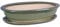 Vaso per bonsai/fiori, da giardino, in ceramica/terracotta, con sottovaso, verde, 6 misure (40)