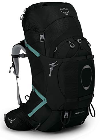 Osprey Ariel Plus 70 Rucksack, Schwarz, XS-S