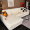 SJH Luxuriöser PU-Leder-Sofa-Schonbezug für 2-/3-/4-Sitzer, wasserdicht, dehnbar, mit Gummizug, Couch-Schutz, Möbelschutz für Haustiere und Kinder, Weiß