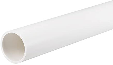 sourcing map PVC Rohr, Durchmesser 28mm Länge 0.35m Rund Kunststoffrohr für Garten, Aquarium, Wasserleitung, Kabelkanal, lüftungsrohr (Weiß)