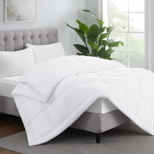 Serta Sure Atmungsaktive Daunendecke für alle Jahreszeiten, Twin XL, Weiß