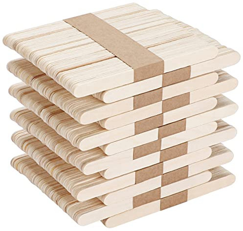 Holzspatel zum Basteln,600 Eisstiele Holz zum Backen Eisstäbe Holzeisstiele,Popsicle Stick,Eisstäbchen, Wachs Waxing Holzstäbchen Holzstiele für Eis Holzstab Stiele,Holzspachtel Bastelhölzer