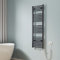 EMKE Radiatore da Bagno, 120 x 40cm, 500W, Scaldasalviette con Termostato, Curvo, Antracite colore, Termoarredo Asciugamani da Bagno