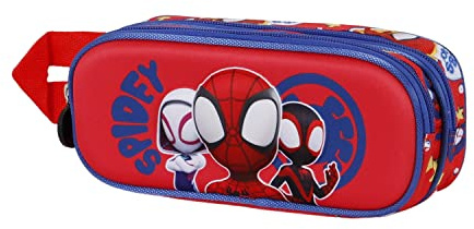 Spiderman Gang-3D Doppelfedermäppchen, Rot